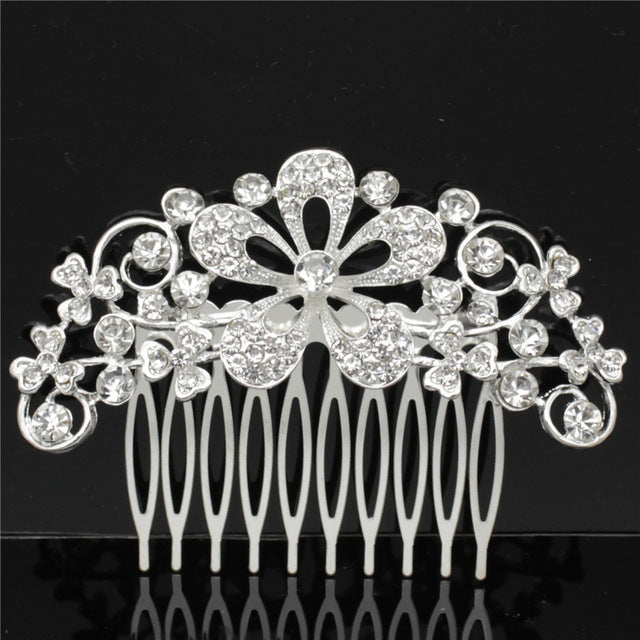 Wedding Dress Accessories Bridal Accessories Wedding Bridal Accessories Alloy Rhinestone Hair Combs Bridal Tiara - Korvel