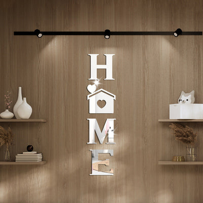 Acrylic Mirror Stickers: Home House Love Combo Bestseller Shein Soft Mirror Decorative Wall Stickers with Letter Hearts - Korvel