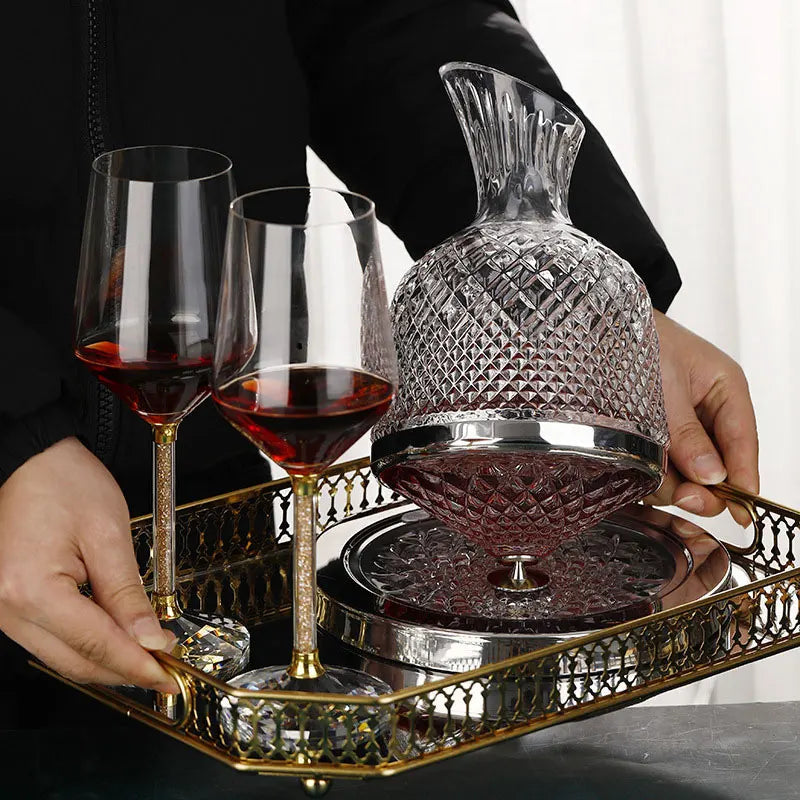 Decantador de Vino de Cristal Rotatorio 360° - 1500ML