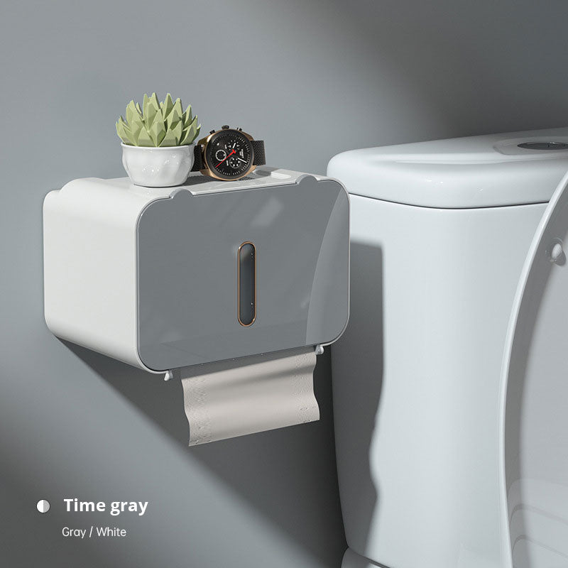 Toilet Tissue Box In The Living Room, Toilet, Induction Automatic Paper Output, No Punching, Waterproof Wall Hanging Paper Box - Korvel