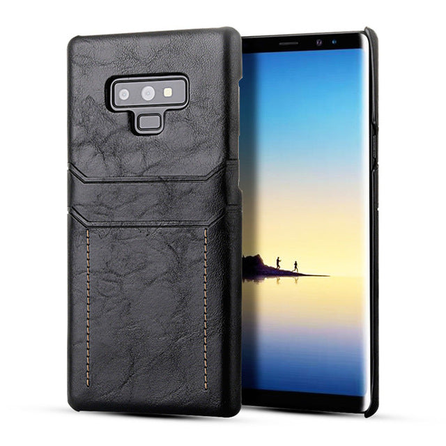 Card Holder Case for Samsung Galaxy Note 9 8 Luxury Leather Wallet Shockproof Slim Hard Back Cover for Galaxy - Korvel