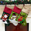 Christmas Socks Gift Bag Linen Santa Claus Embroidery Christmas Socks Christmas Gifts Christmas Pendants - Korvel