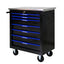 7 DRAWERS MULTIFUNCTIONAL TOOL CART WITH WHEELS-BLACK+BLUE - Korvel