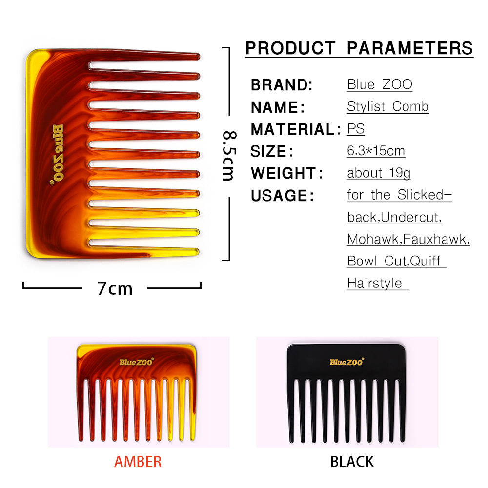 Peigne à grosses dents Premium BlueZOO pour un coiffage sans effort