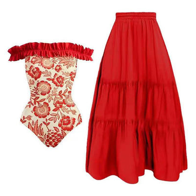 Elegant Floral One-Piece Swimsuit for Women