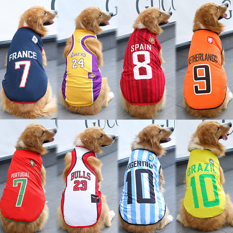 Pet Small Medium and Large Dogs Fadou Cat Teddy Golden Hair Samo Dog Clothes Vest - Korvel