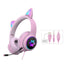 AKZ-022 RGB Luminous Cat Ear Wired Gaming Headset