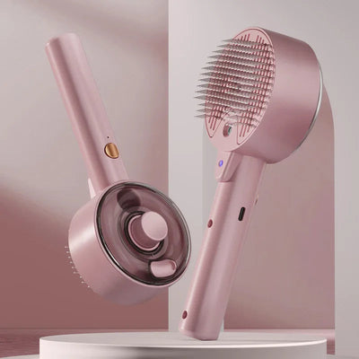 Pet Spray Massage Comb for Cats and Dogs with Electric Spray Water Steam Brush Kitten Pet Bath Brush Massage Pet Hair Remover - Korvel