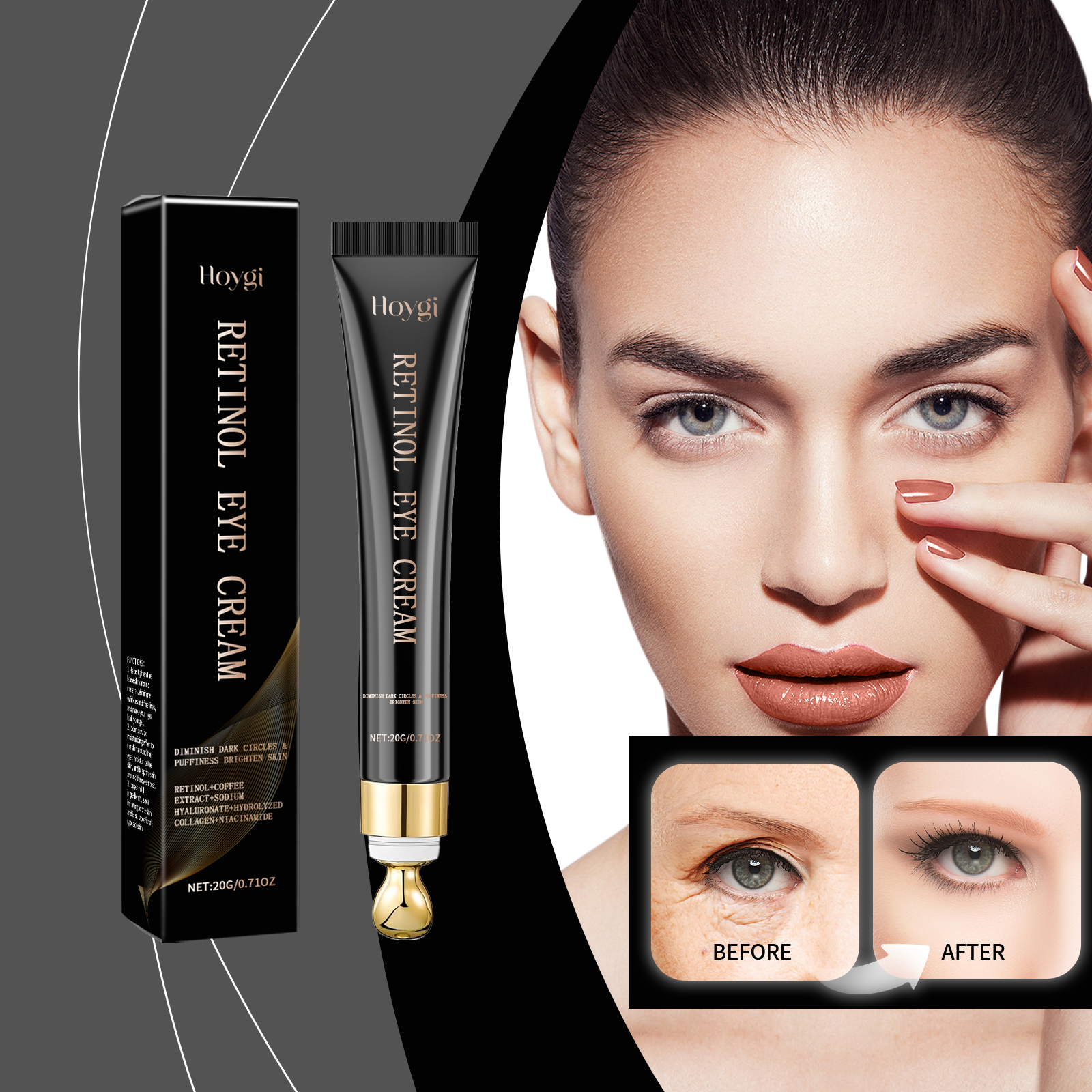 Firming Eye Cream Delicate, Moisturizing, Soft, Smoothing, Fine Lines Brightening, Mild And Repairing Eye Cream - Korvel
