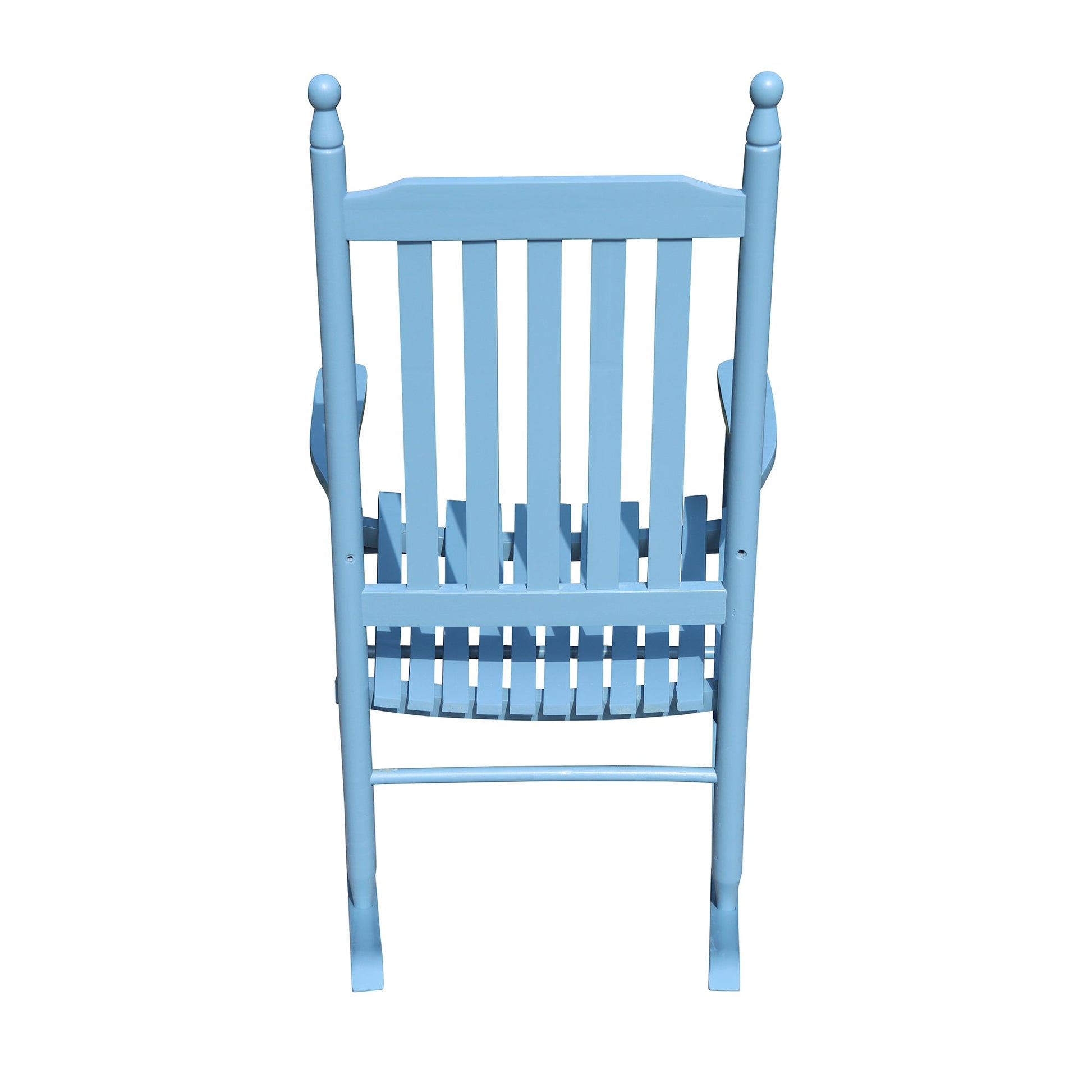 wooden porch rocker chair blue - Korvel