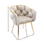 Luxury modern simple leisure velvet single sofa chair bedroom manicure table back chair beige - Korvel