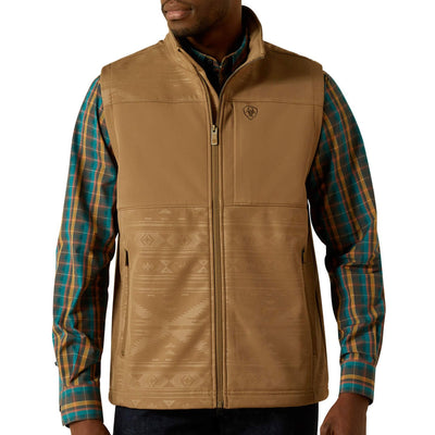 Southwest-Inspired Khaki Softshell Vest for Men | Ariat - Korvel