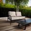 Ensemble de canapé loveseat de patio moderne en aluminium 2PC