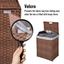 Laundry Hamper With Lid PE Rattan Powder Coating Frame Clothes Hampers with 02 Removable Bags, 100L, Brown Color - Korvel