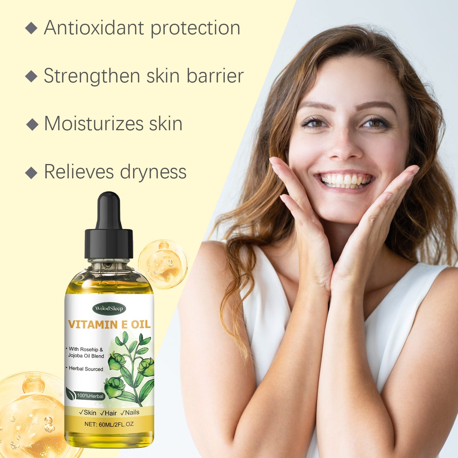Skin Care Oil Vitamin E Moisturizes And Moisturizes Skin Daily Care Oil - Korvel
