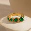 Elegant Stainless Steel Heart Rhinestone Ring