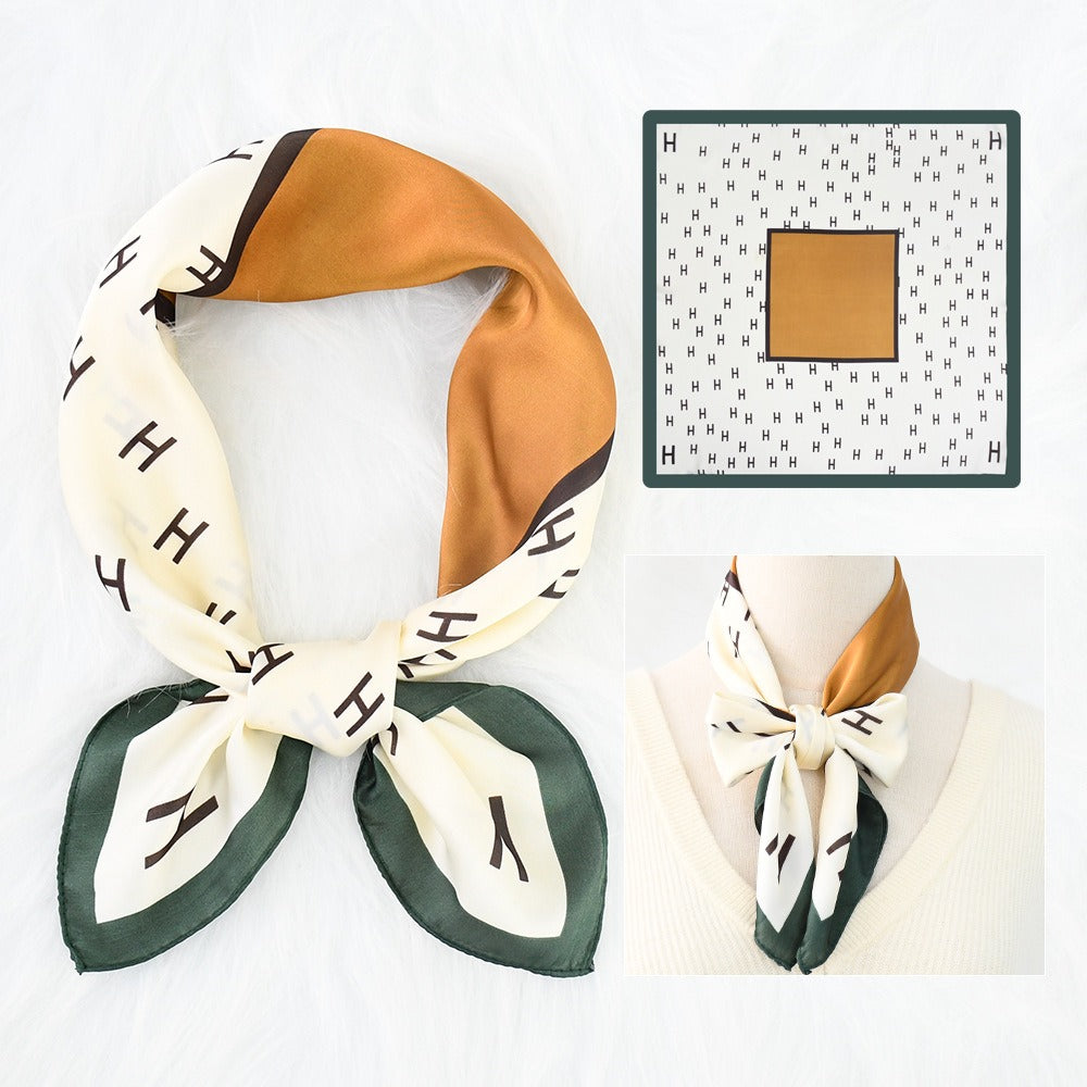 Silk Scarf Women's Sunscreen Beach Imitation Silk Versatile Silk Scarf Neckband - Korvel