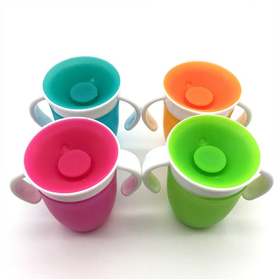 360-Degree Rotating Baby Sippy Cup - 240ML Leak-Proof Design
