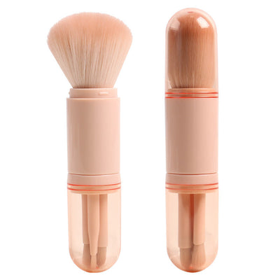 4-in-1 Makeup Brush Beauty Tool Mini Eye Brush Complexion Retractable Makeup Brush Portable Makeup Brush - Korvel