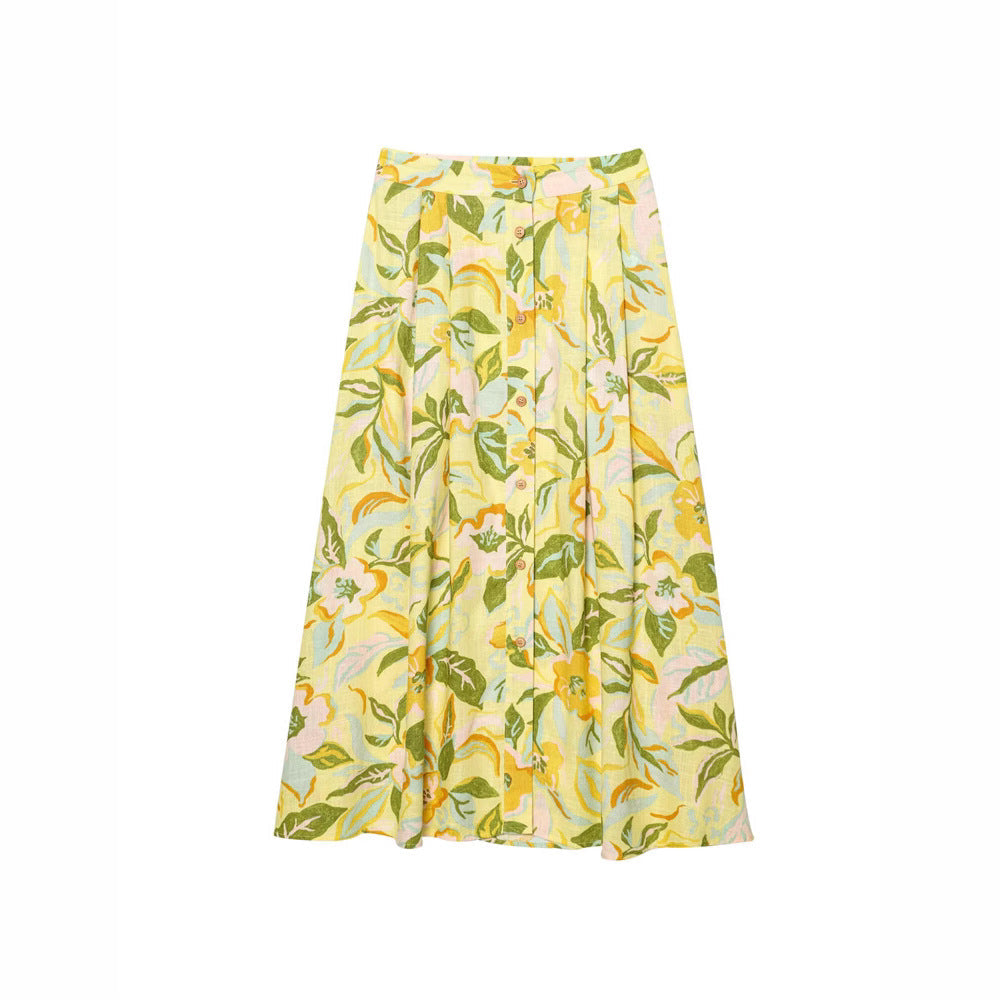 Style Strapless Top with Printed Skirt Set - Korvel