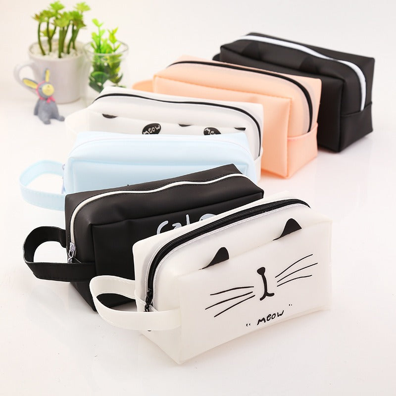 New Cat's Kingdom Pencil Bag Cartoon Cat Student Pencil Case Large Capacity Creative Stationery Box Pencil Bag - Korvel