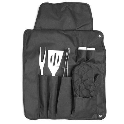 Stainless Steel Grill Apron Multifunctional Grill 6 Piece Set Outdoor Tool Combination - Korvel