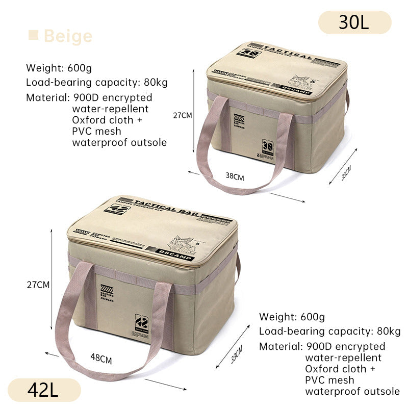 Outdoor storage bag, large - capacity foldable storage box, camping gear for picnic, portable, water - resistant - Korvel