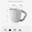 350MLCreative personality mug breakfast cereal milk cute ceramic cup daily household large-capacity insulated coffee oatmeal cup - Korvel