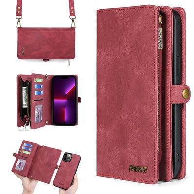 iPhone13pro Phone Leather Case For Samsung S22ultra Diagonal Mobile Phone Protective Case - Korvel