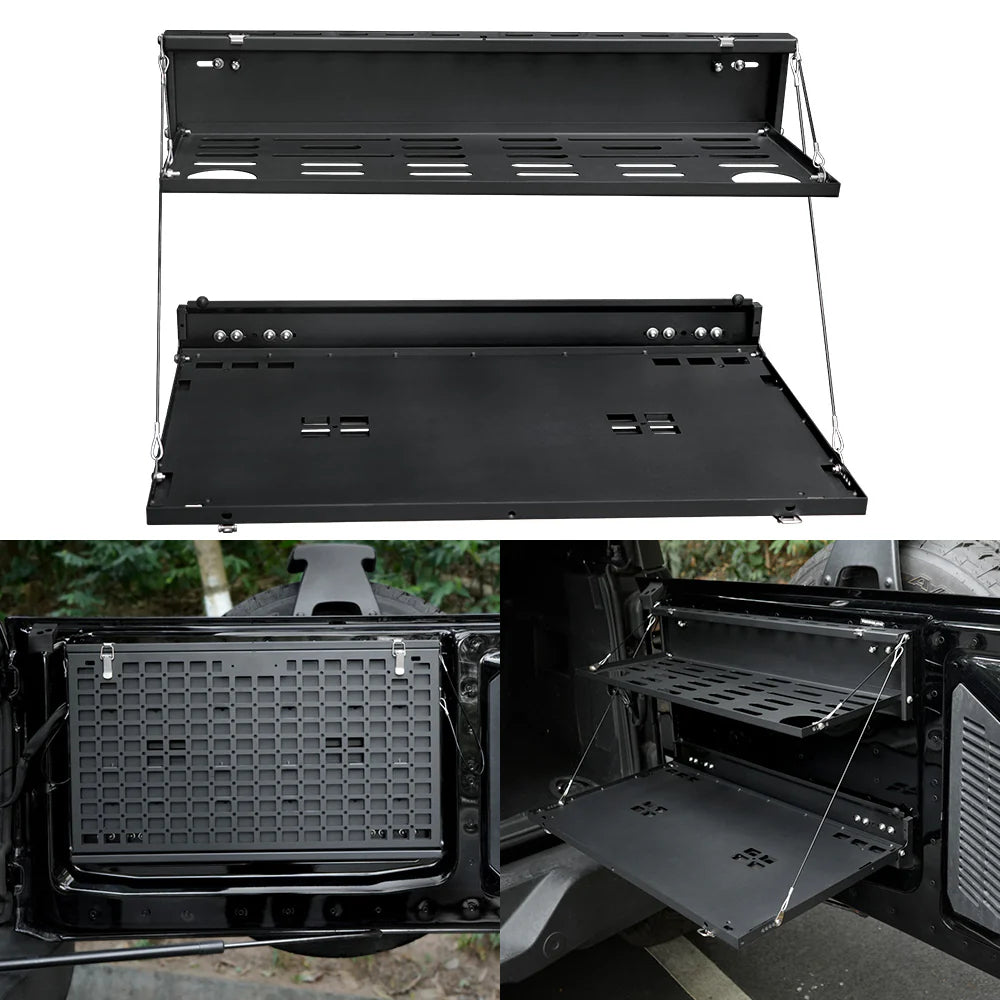 Tailgate Table & MOLLE Panel For Ford Bronco(2021-2024) - 2-Tier Camping Rack - Korvel