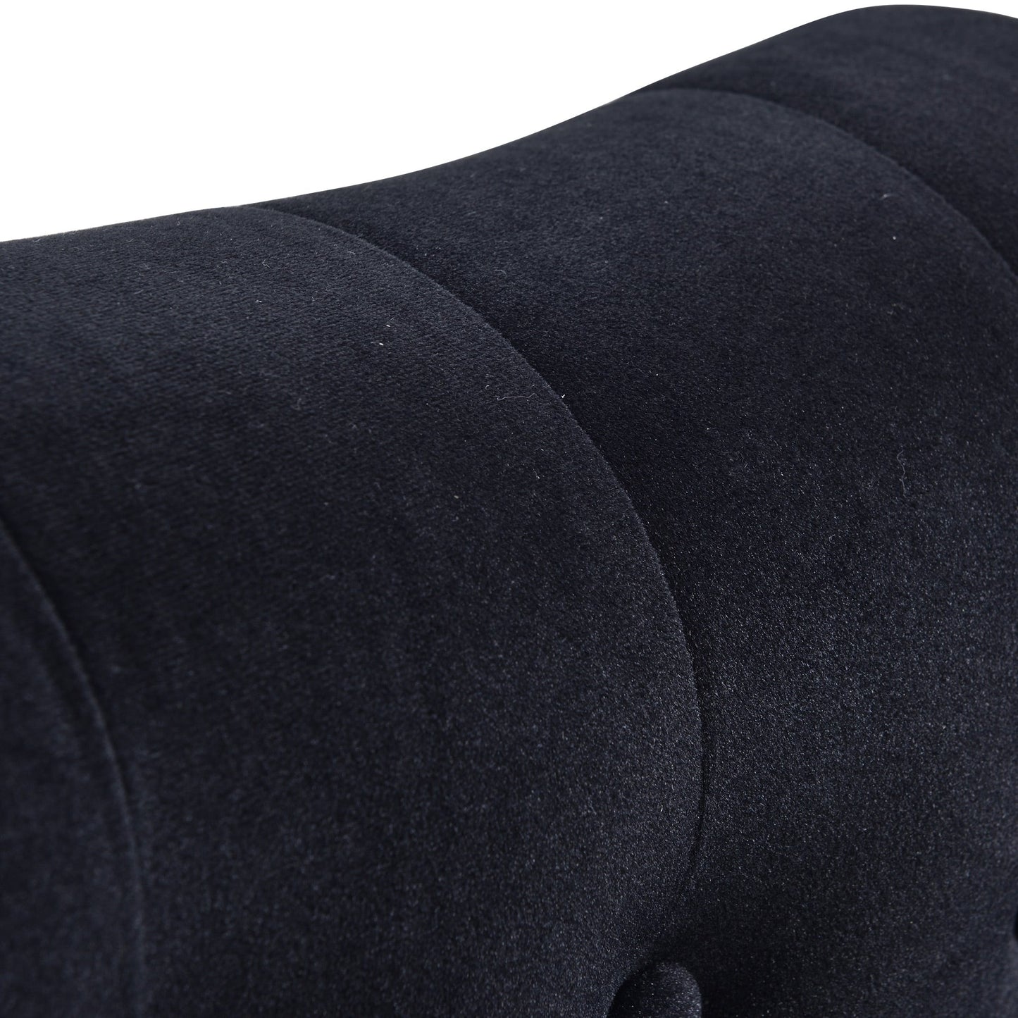 58-Inch Velvet Lounge Chair with Nailhead Trim