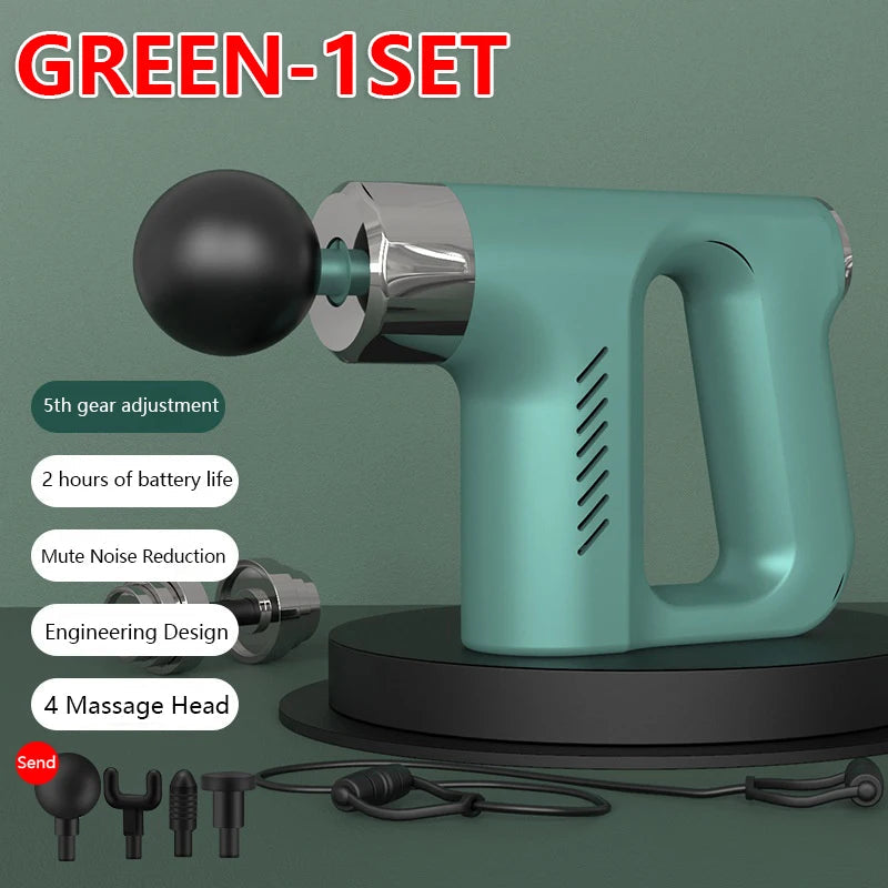 New Intelligent High Frequency Massage Gun Electric Deep Tissue Muscle Relaxation Fitness Body Massager Fascia Gun - Korvel