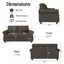 Sofa with Solid Wood Frame,, Comfy Sofa Couch with Extra Deep Seats, Modern 2 Seater Sofa, for Living Room Apartment Lounge - Korvel