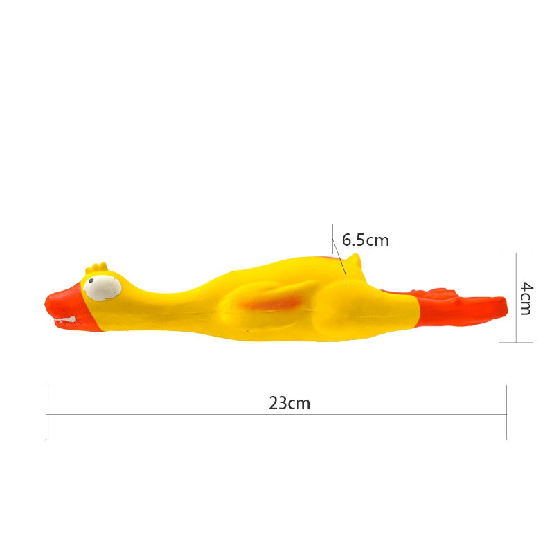 Pet Latex Toy Soft and Durable Latex Squeaky Duck for Small and Medium Dogs - Korvel