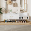 Banc de rangement pour chaussures blanc moderne avec rangement caché