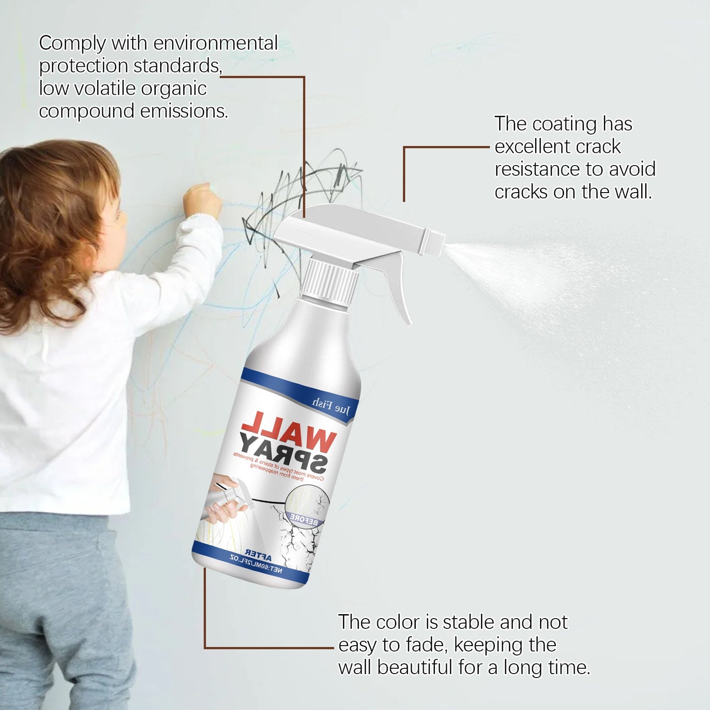 Peinture en spray murale premium pour rénovation intérieure