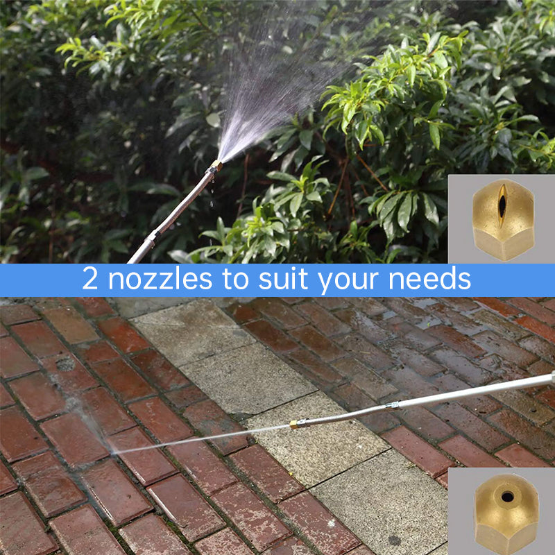 2 - in - 1 Manual High - Pressure Garden Washer Wand: Portable Hydro Power Extension - Korvel
