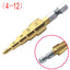 Hexagon Shank Straight Groove Step Drill Pagoda Drill Step High Speed Steel 4241 Drill Bit Set 4-32 4-20 4-12 - Korvel