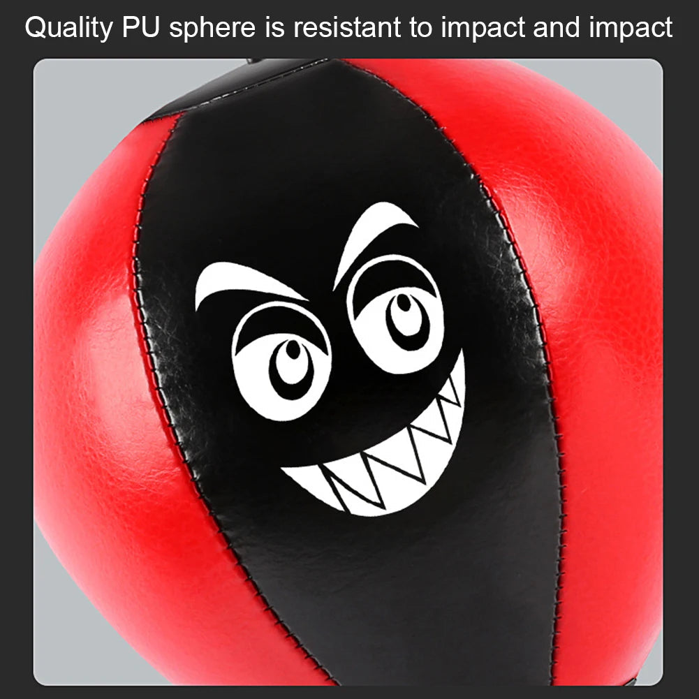 Stress Relief Punching Suction Cup Base Fighting Speed Ball Spring Foam Set Easy Installation Inflatable for Fitness Equipment - Korvel