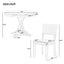 TREXM Five Piece Retro Round Dining Table Set with Curved Brackets and 4 Restaurant Cushioned Chairs (Dark Gray) - Korvel