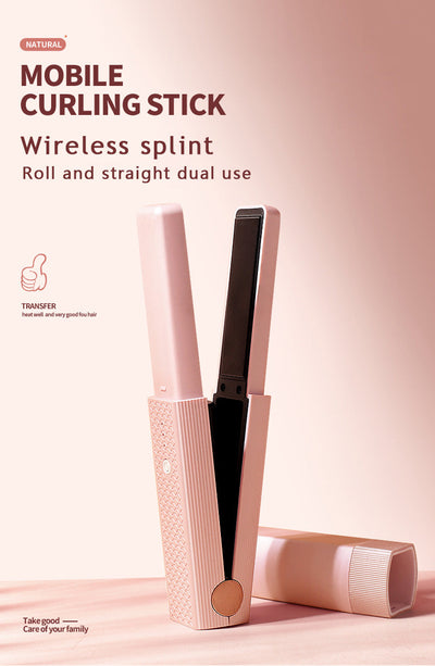 Small hair straightener for both straight and curly hair, portable straightening iron for dormitory students - Korvel