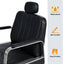 Premium Reclining barber Chair Salon Chair for Hair Stylist with Heavy Duty Hydraulic Pump, 360° Rotation  Black - Korvel