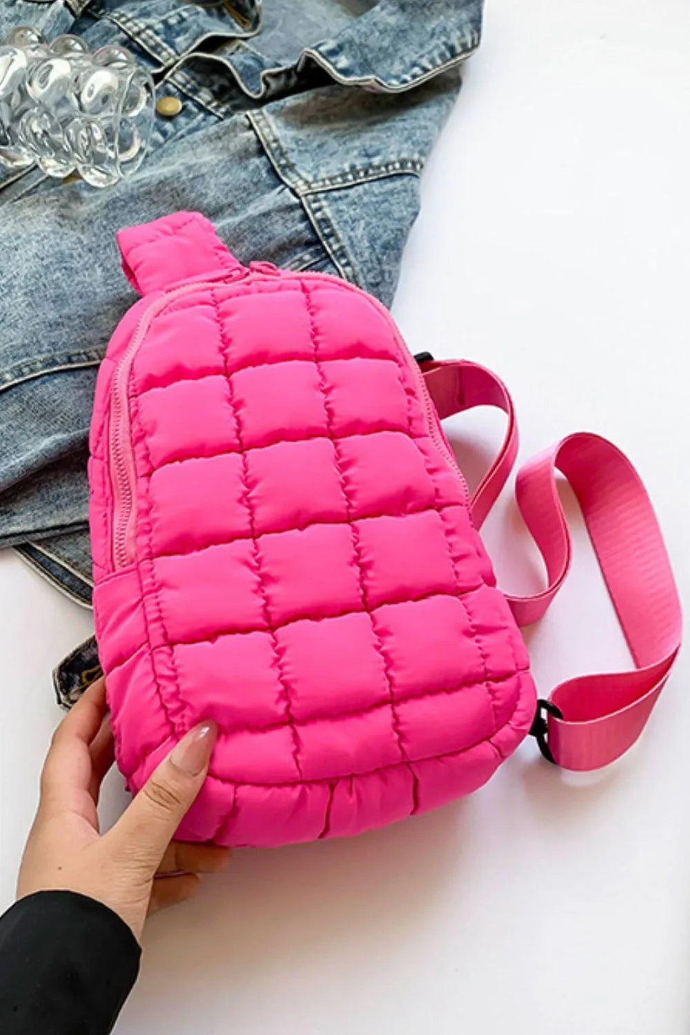 Quilted Nylon Crossbody  Bag - Korvel