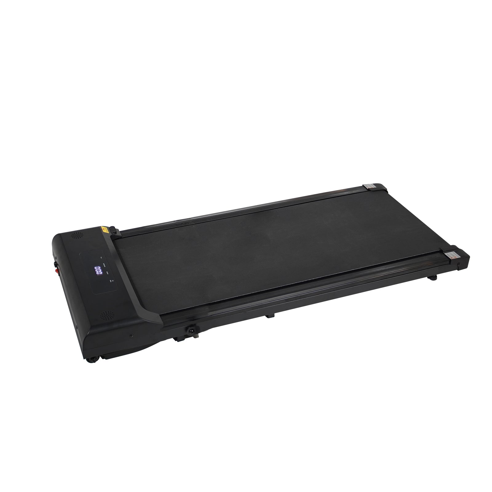 Portable treadmill with remote control, a 240 pound walking and jogging machine, and a black capacity - Korvel