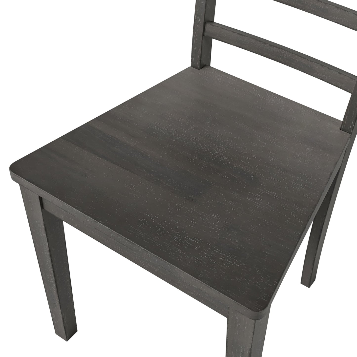 TOPMAX 5-piece square wooden pendant light expandable dining table set with 4 ladder back chairs  Gray - Korvel