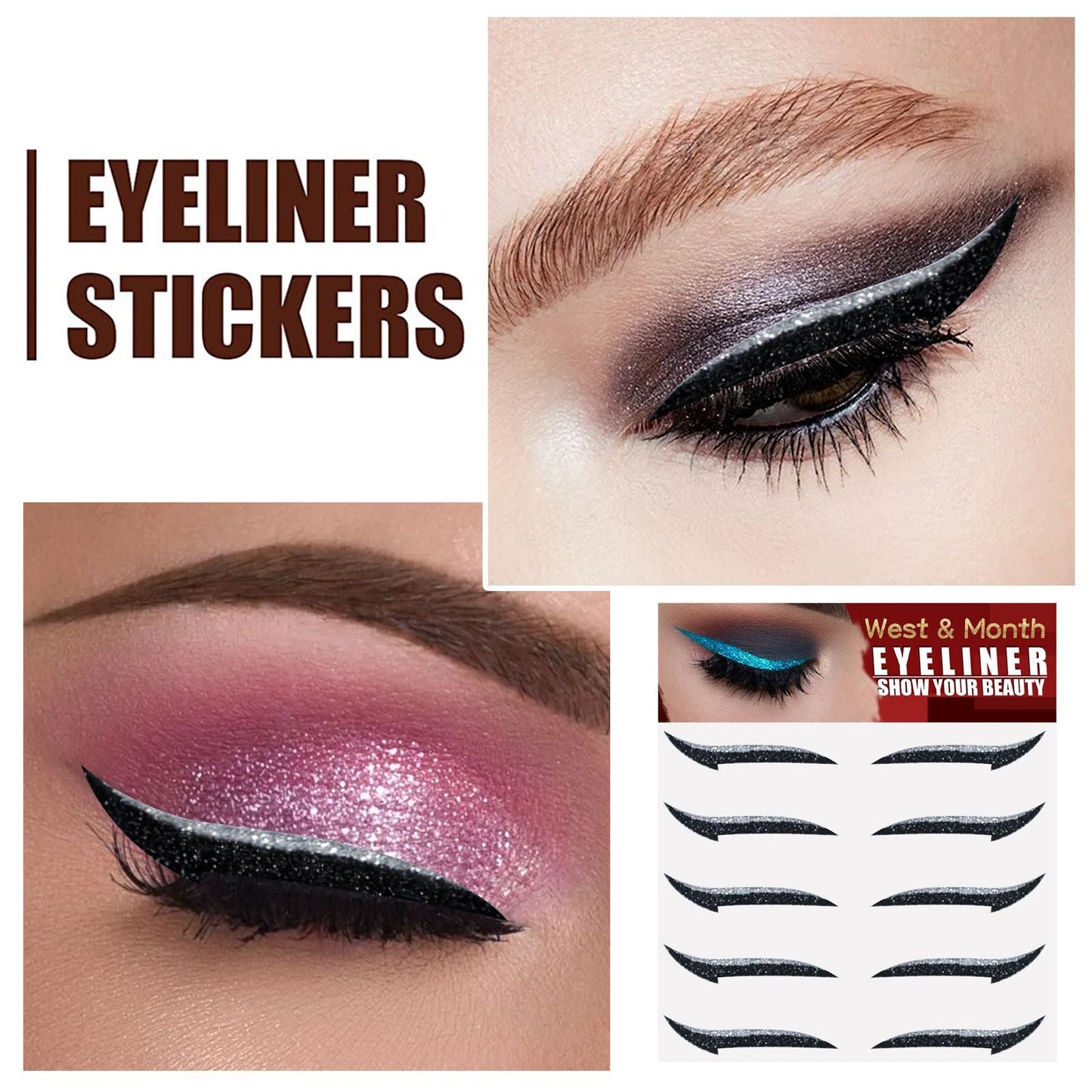 Eyeshadow Stage Makeup Eye Makeup, European And American Eyeliner Self-Adhesive Double Eyelid Eye Makeup - Korvel