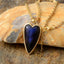 Collar de forma de corazón de labradorita de cobre