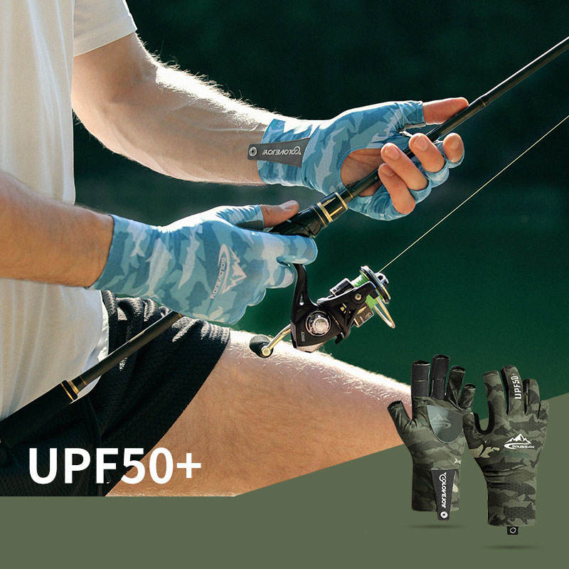 Professional UPF50+ Lure Fishing Gloves Half Finger Sun protection Ice silk Fishing Gloves For Men - Korvel