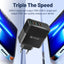 4-in-1 2USB+2PD mobile charger, tablet plug, super fast charging multi port plug - Korvel