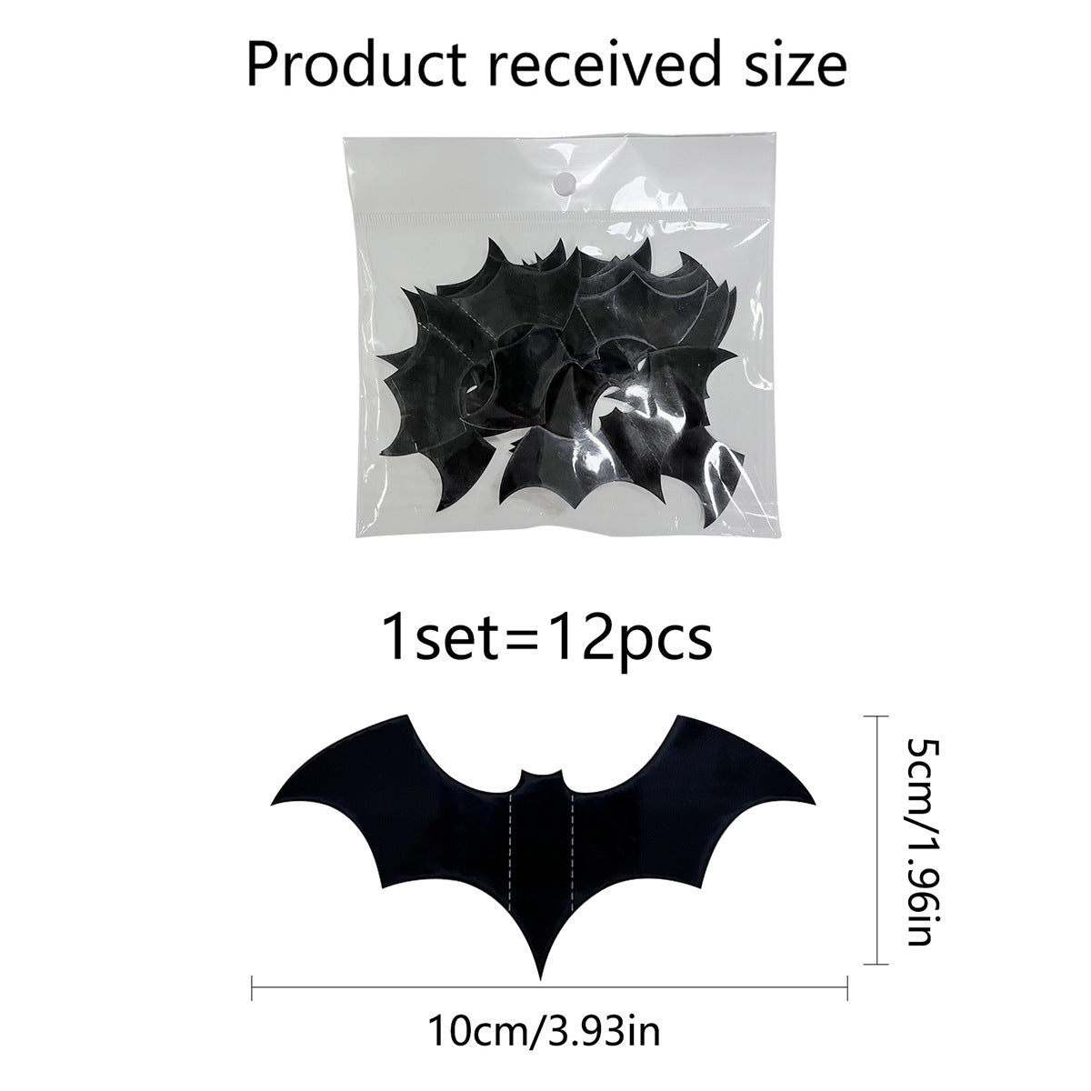 Halloween 3D Butterfly Bat Wall Stickers - 12 Pack